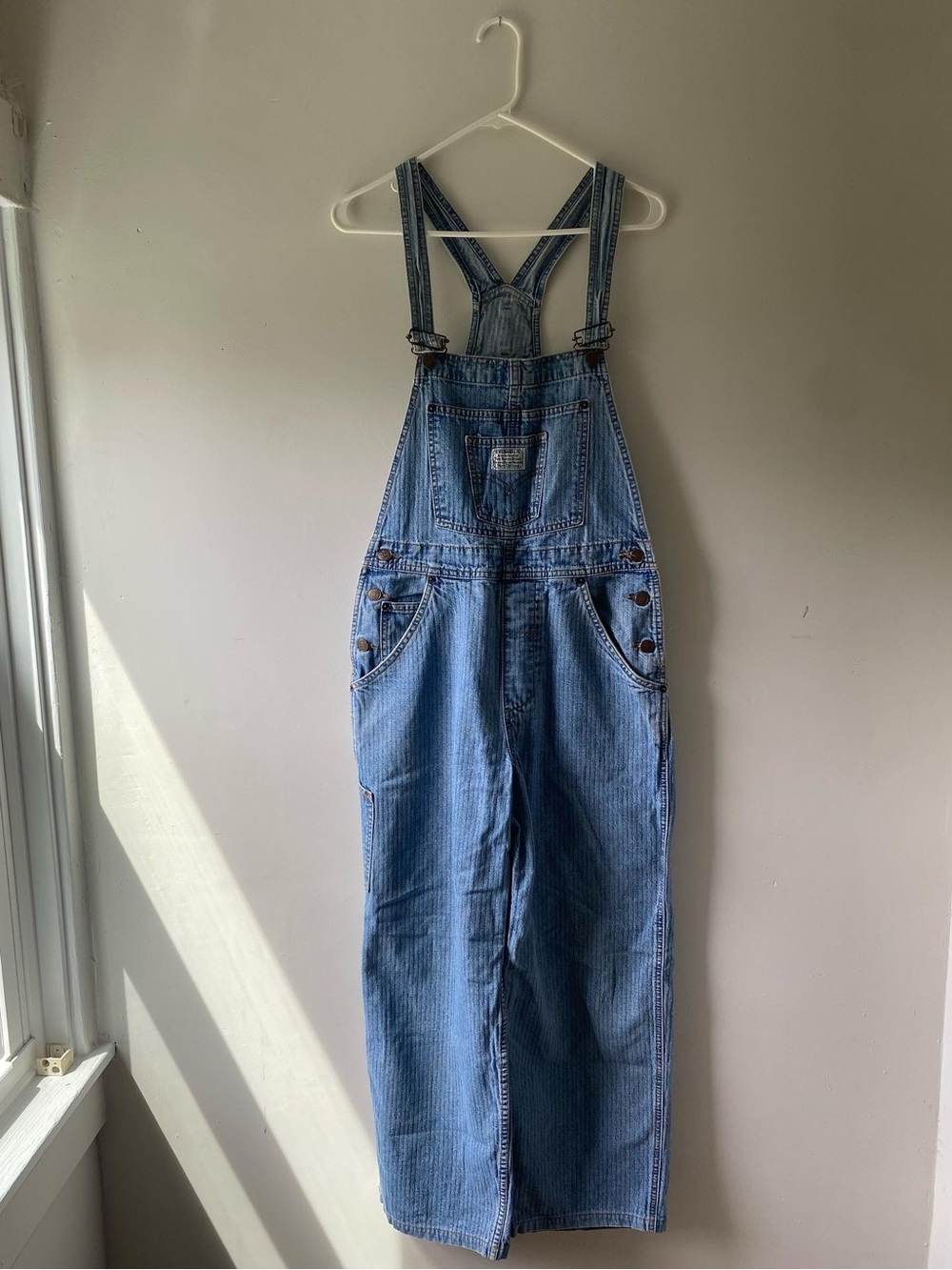 Relaxed Light Blue Denim Men's Overalls